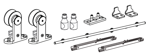 Cal-Royal SCS80 SDH Series-Sliding Door Hardware W/ Soft Close System