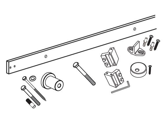 Cal-Royal FTRACK Sliding Track W/ Accessories,Finish-Black