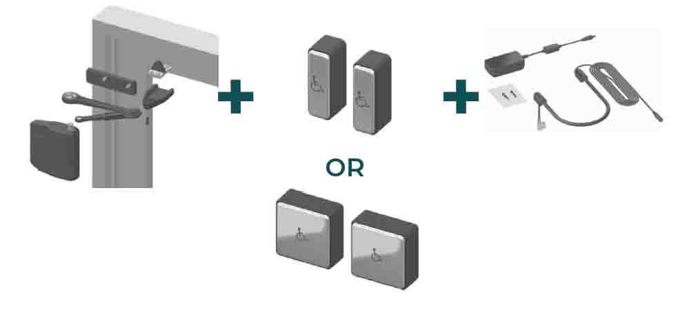 Norton 5800 Touchless Regenerative Low Energy Operator ADAEZ Pro Plus, w/ ADA1015P Kit