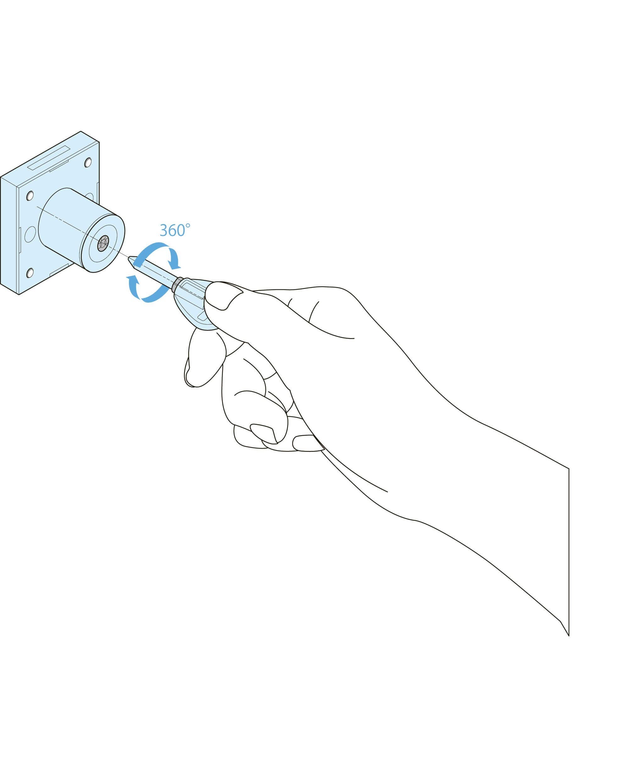 Sugatsune 7110-24-DN Cabinet Lock W/ Safety Key