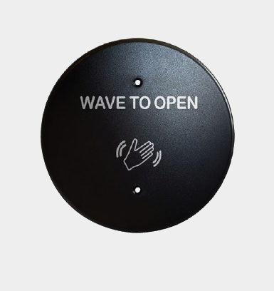 LCN 8310-813R Touchless Actuator, Round, Wave Icon And Text - Standard Duty