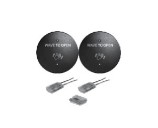 LCN 8310-3813 Touchless Actuator, Black, Wave Icon And Text Kit