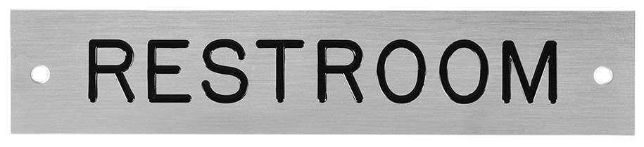 Rockwood 670R Engraved Sign- RESTROOM