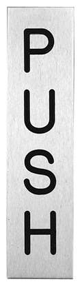 Rockwood 674H Engraved Sign- PUSH