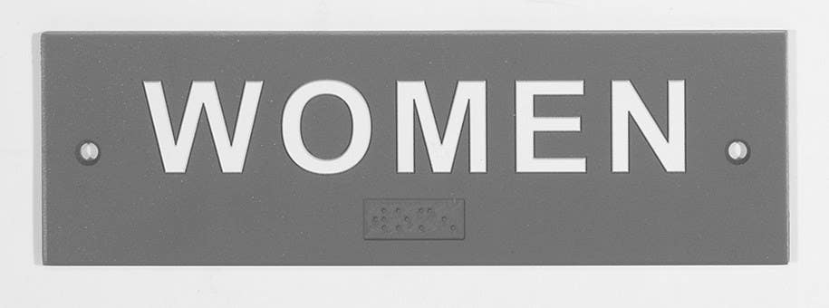 Rockwood BF680W Barrier Free Engraved Sign with Braille Translation