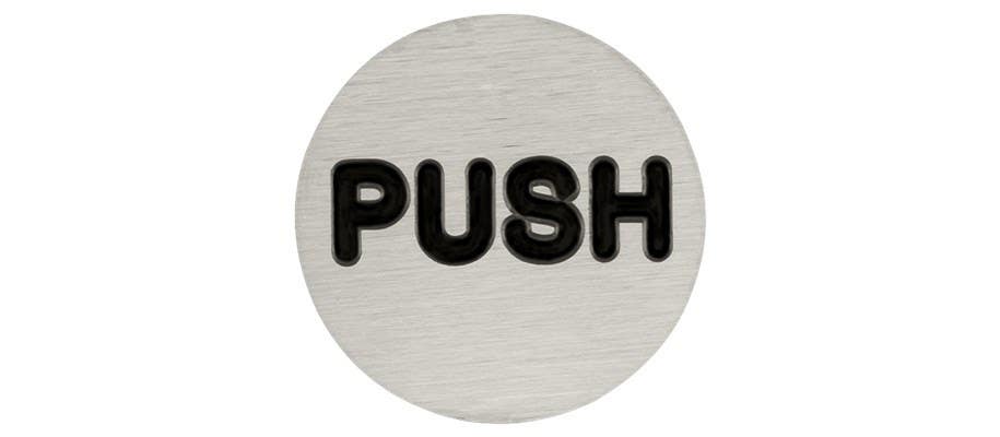 Rockwood RM1110H/RM1120H Push Indicator Plates - Adhesive Mount