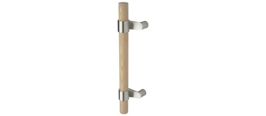 Rockwood RM4180/RM4190 ArborTek Wood Grip Offset Pull w/ Collar Mount Posts & Flat Ends
