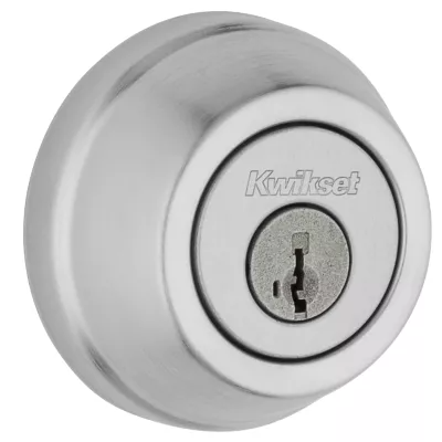 Kwikset 599 Double Cylinder Gatelatch Deadbolt, SmartKey, Satin Chrome