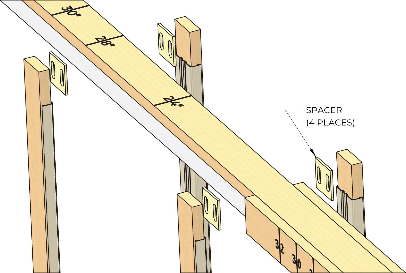 NGP SLAL-134-KIT Sliding Door Hardware Adapter Kit