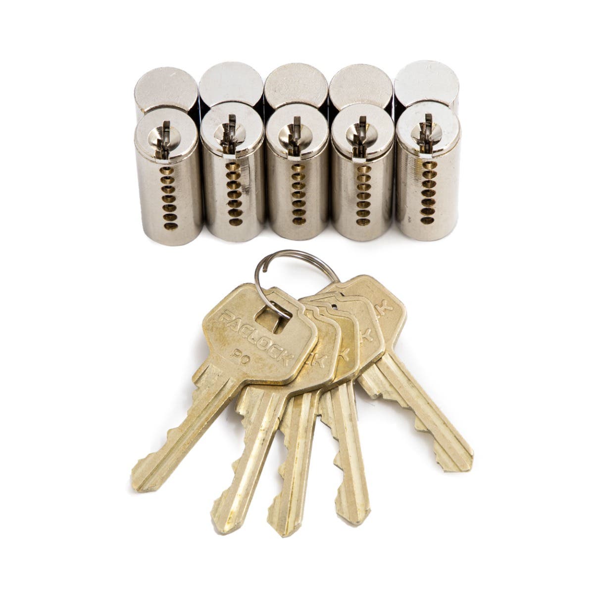 Paclock UCS-CYL-KA5-5 Keyed-Alike Starter Pack of 5 Cylinders with 5 Keys