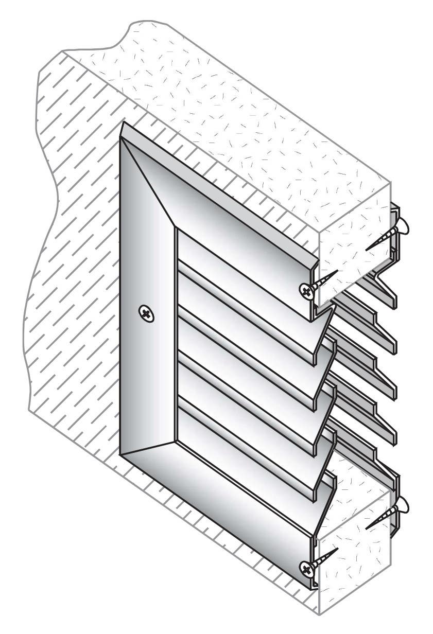 NGP FDLS Inverted Split Y No Vision Door Louver