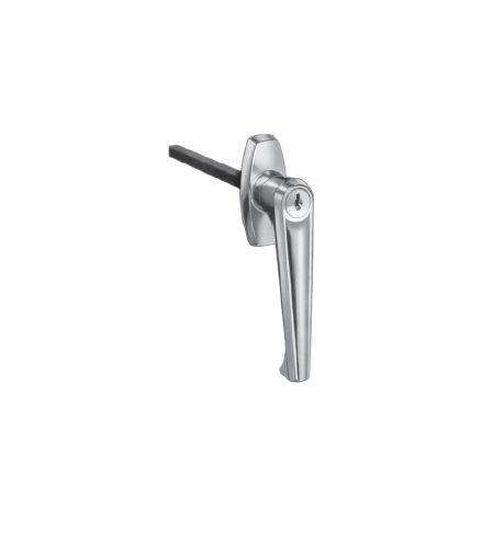 CompX C8749-26D National, Disc Tumbler Handle Lock For Metal Door & Cabinet, Rear Mount, Dull Chrome, Spindle Length - 4"