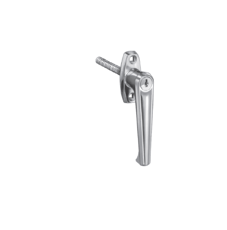 CompX C875 National, Disc Tumbler Handle Lock For Metal Doors & Cabinet, Front Mount, Right & Left Hand, Dull Chrome