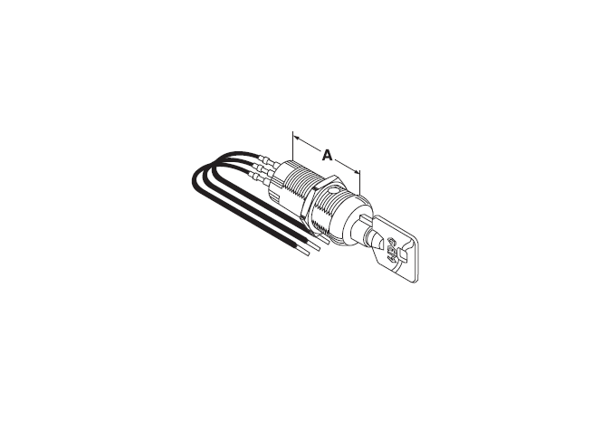 CompX MFSW3-1138 Fort, GEM Maintaining & Momentary Contact UL Recognized Switch Lock, Bright Nickel