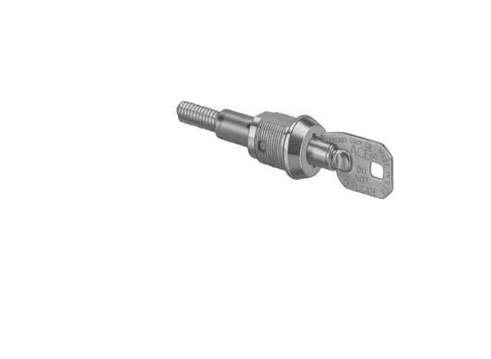 CompX CSA4107 Chicago, ACE II Screw Type Lock, Bright Chrome, 3/4" Mounting Hole, Screw Spindle 5/16-18 Thread