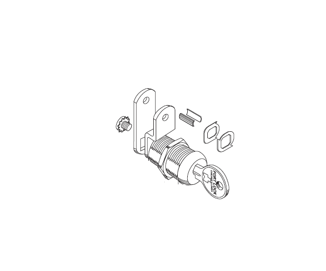 CompX MFWDS230 Fort, Disc Tumbler Cam Lock w/ Dust Shutter, 3/4" Mounting Hole, Stainless Steel