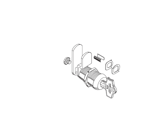 CompX MFW290 Fort, Disc Tumbler Double Bitted Cam Lock, Stainless Steel, 3/4" Mounting Hole