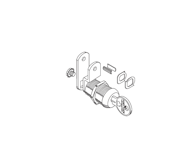 CompX MFW230 Fort, Disc Tumbler Cam Lock, 90 & 180 Degree Key Rotation, 3/4" Mounting Hole