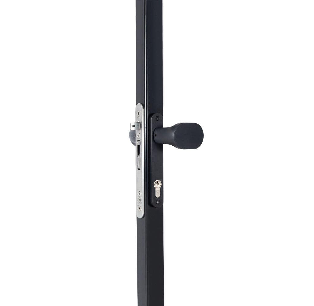 Locinox 3006PAD Handle Set w/ Rounded Corners in Anodized Aluminum