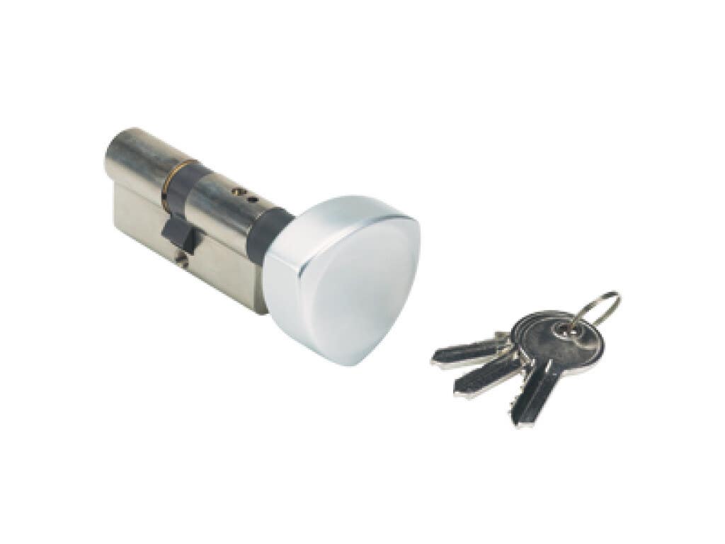 Locinox 3012-60-KNOB 60 mm Europrofile Cylinder w/ Three Keys