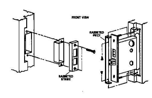 Baldwin Estate 6897 Rabbeted Door Strike