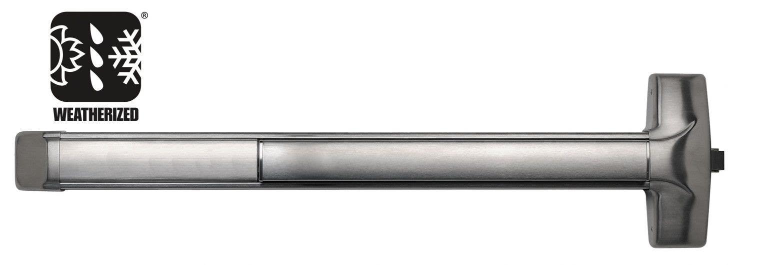 Detex ADVANTEX ER EX W Weatherized Electric Latch Retraction w/ Request to Exit Switch & Advantex Series Exit Device