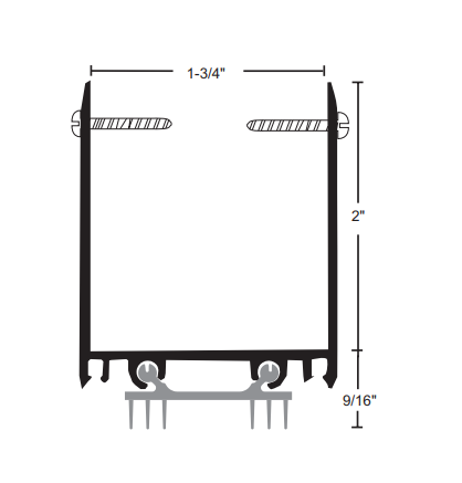 NGP 92T6  Extended Door Shoe w/ Thermoplastic Insert