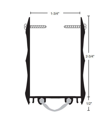 NGP 99V Extended Door Shoe w/ Vinyl Insert