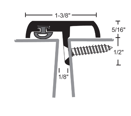 NGP 158S Overlapping Astragal w/ Silicone Seal