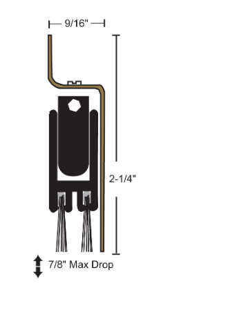 NGP 221WHBR Architectural Bronze Automatic Door Bottom w/ Nylon Brush Seal