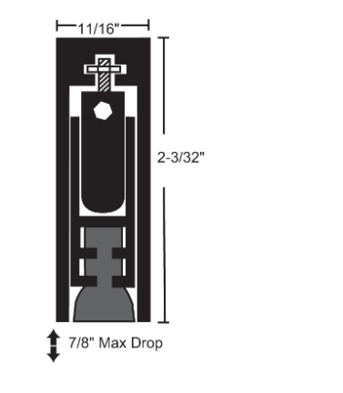 NGP 222S Automatic Door Bottom w/ Silicone Seal