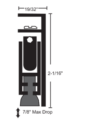 NGP 310S Automatic Door Bottom w/ Silicone Seal