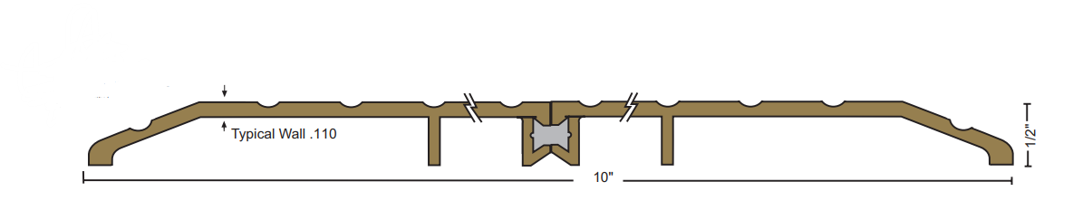NGP 430BR Architectural Bronze Saddle Threshold, 1/2" x 10"