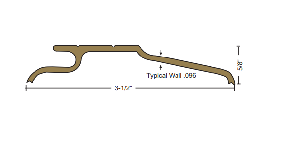 NGP 473BR Architectural Bronze Interlocking Threshold, 5/8" x 3-1/2"
