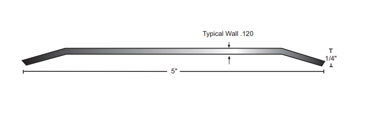 NGP 513SS Stainless Steel Saddle Threshold, 1/4" x 5"