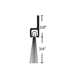 NGP OV634 Aluminum Nylon Brush Seal or Sweep