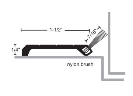 NGP 706E Aluminum Nylon Brush Perimeter Seal