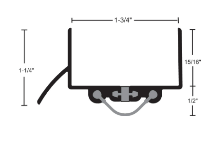 NGP 819V Vinyl Thermal Break Door Shoe