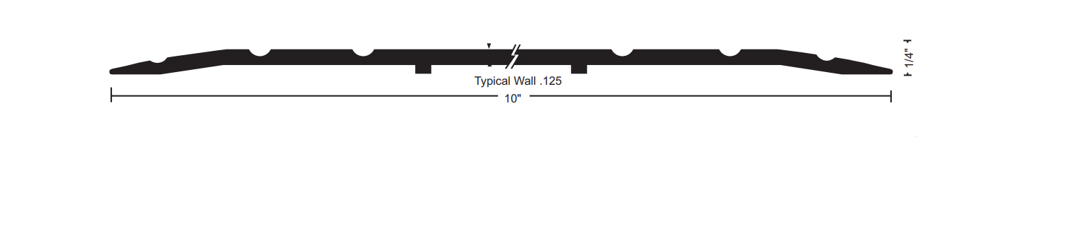 NGP 1013 Aluminum Saddle Threshold, 1/4" x 10"