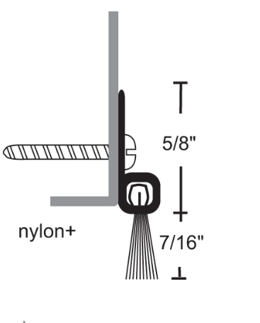 NGP 9605 High Temperature Nylon Brush Plus Perimeter Seal / Sweep