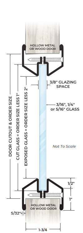 NGP L-FRA100-TG-GT-118 Lite Kit w/ Tempered Glass & Glazing Tape