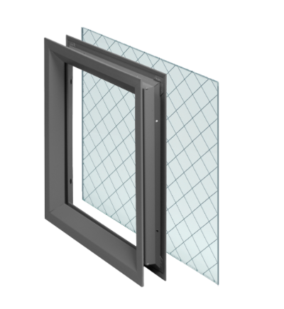 NGP L-FRA100-WG-DIA-G-118 Lite Kit w/ 1/4" Regular Wired Glass & Glazing Tape