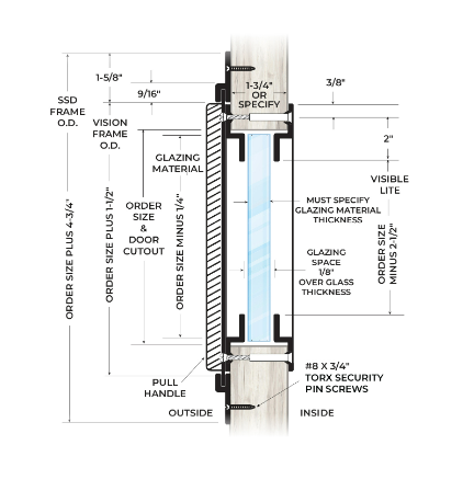 NGP SG-10-SSD Thru-Bolted Security Lite Kit w/ Security Sliding Door