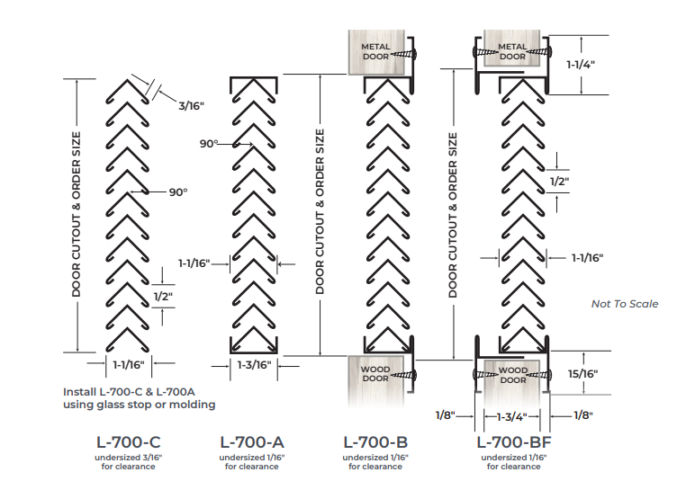 NGP  L-700-A Steel No Vision Door & Partition Louver