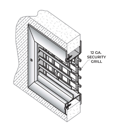 NGP FLDL-SG1 Fire-Rated Fusible Link Louver w/ Security Grille one Side