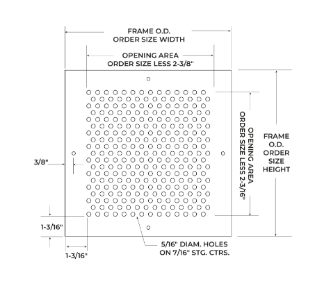 NGP DSFP-PERF Security Grille Face Plate