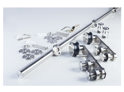 NGP SLSS2 Sliding Door Hardware, Stainless Steel Side Mount Round Track System