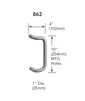 Sargent AD8500 Narrow Stile Rim Exit Device w/ Pull Trim