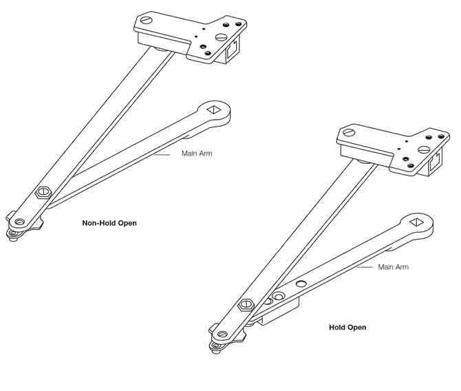 ACCENTRA (formerly Yale) 6130 UNI Stop Arm For 1900 Series Surface Closer
