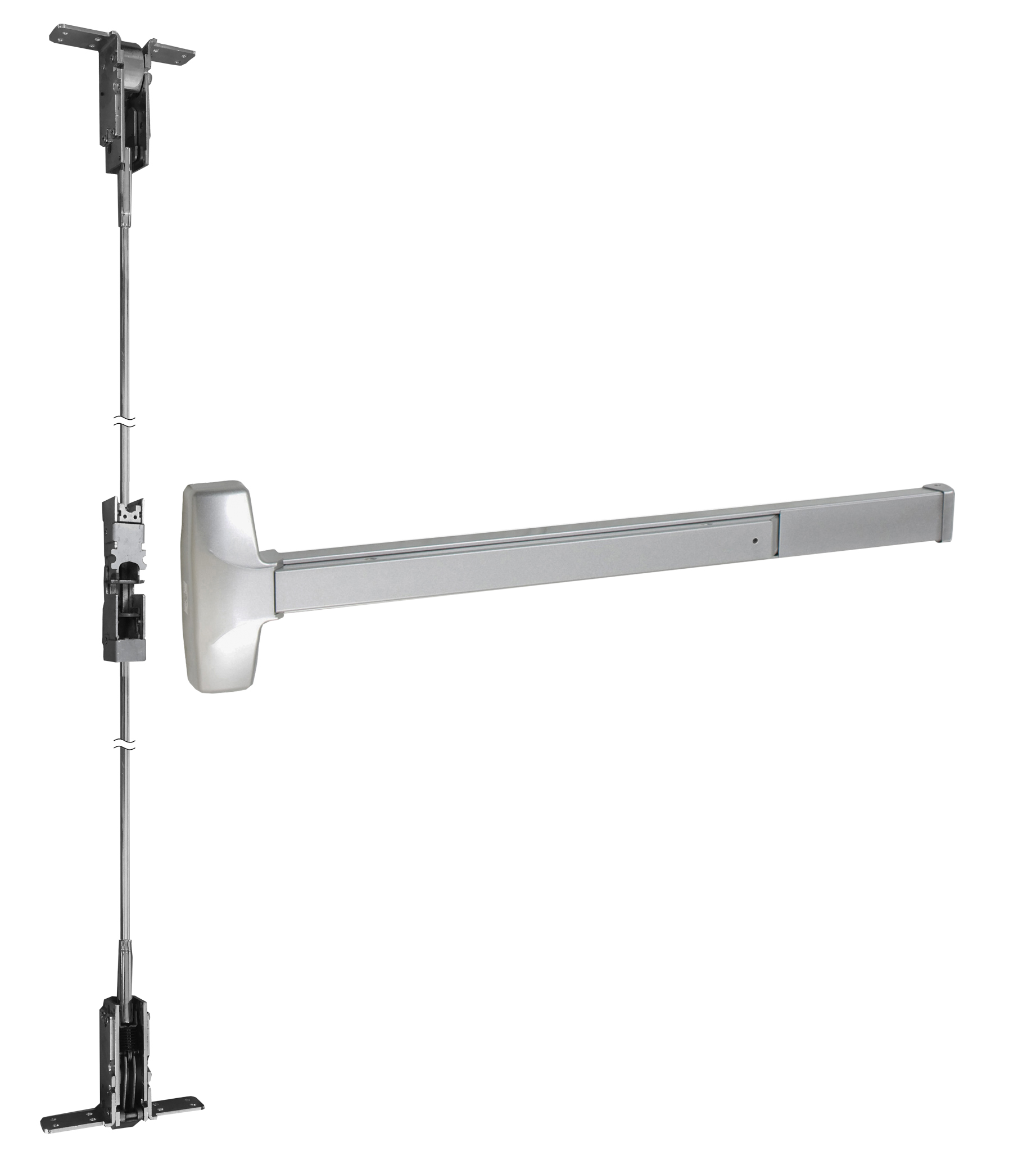 TownSteel ED8947 Grade 1 Concealed Vertical Rod Exit Device, Satin Stainless Steel Finish